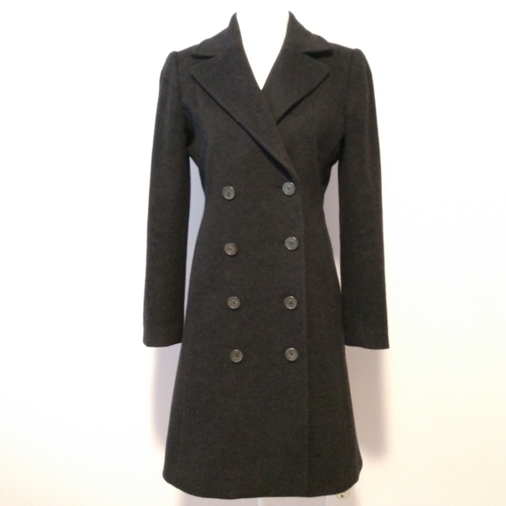 J. Crew Charcoal Gray Double-Breasted Coat